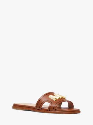 Michael michael kors kippy sales embellished leather slide sandal