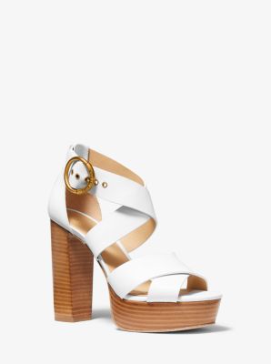 Leia Leather Platform Sandal | Michael Kors