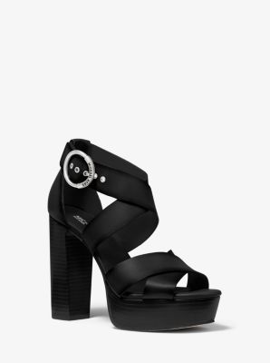 michael kors blake leather platform sandal