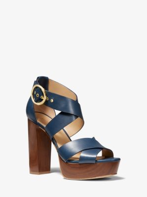 Leia Leather Platform Sandal | Michael Kors