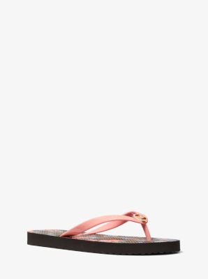 Jet Set Floral Logo Flip Flop