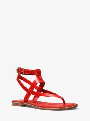 red michael kors sandals