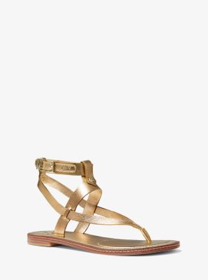 Pearson Metallic Leather Sandal Michael Kors