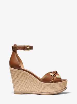 Ripley Leather Wedge Sandal Michael Kors