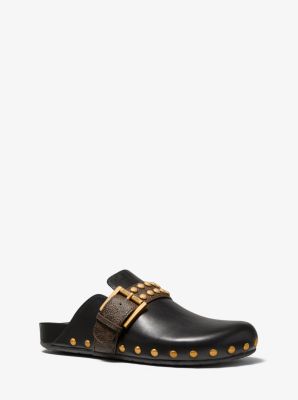 Robin Studded Leather and Logo Clog | Michael Kors