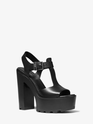 Sinead Leather Platform Sandal | Michael Kors