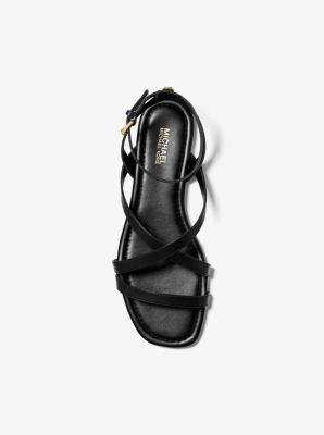 Tasha embellished leather and logo sandal new arrivals