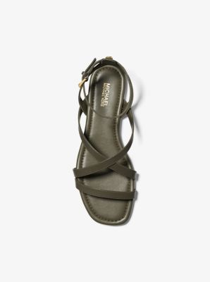 Tasha Leather Sandal Michael Kors