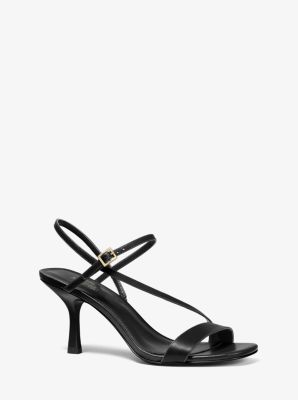 michael kors black leather sandals