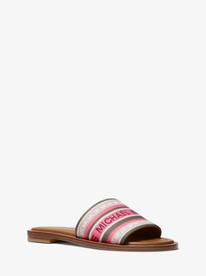 Valerie Logo Jacquard Slide Sandal 