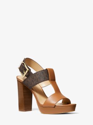 Becker Logo And Leather Platform Sandal | Michael Kors