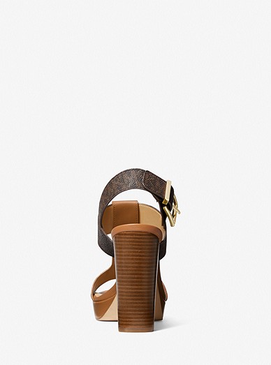 Becker Logo And Leather Platform Sandal | Michael Kors