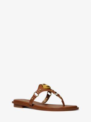 Michael kors leather flip sales flops