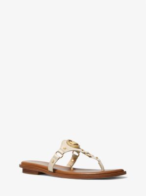 Conway Logo Charm Leather Sandal