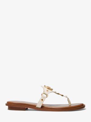 Conway Logo Charm Leather Sandal