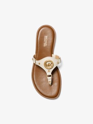 Conway Logo Charm Leather Sandal