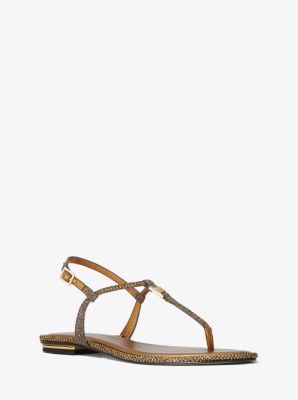 Fanning Glitter Chain Mesh Sandal Michael Kors Canada