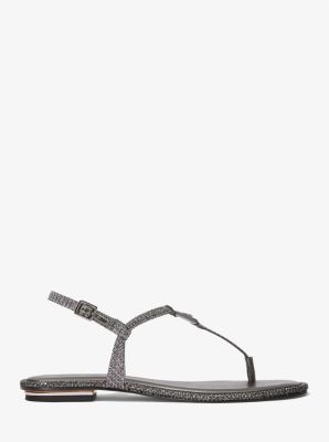 Fanning Glitter Chain-Mesh Sandal image number 1