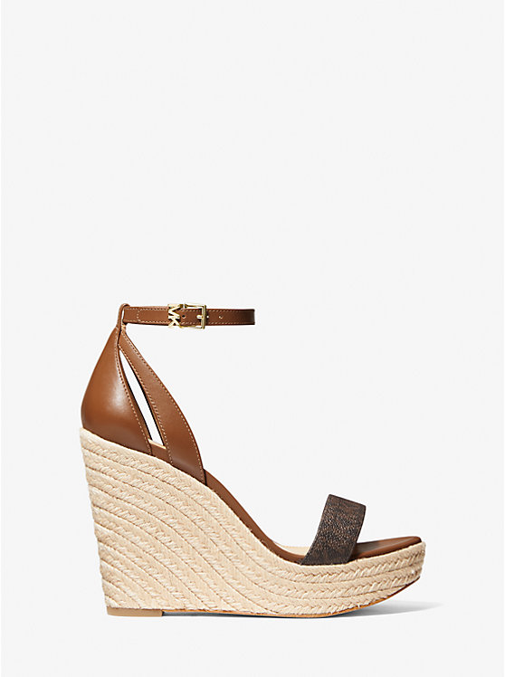 Kimberly Logo and Leather Wedge Sandal image number 1