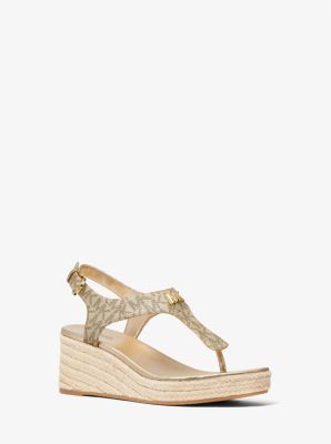 michael kors logo wedges