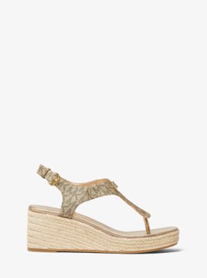 michael kors logo wedges