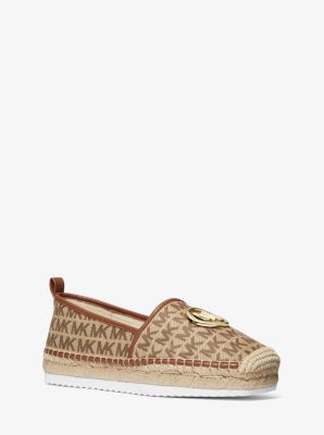Lenny Logo Jacquard Espadrille in BEIGE/&Eacute;B&Egrave;NE/BRUN | Michael Kors