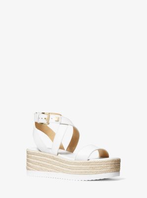 michael kors white wedges