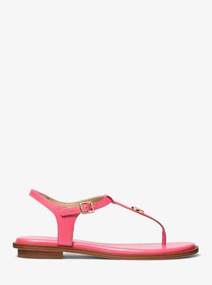 Mallory Leather T Strap Sandal Michael Kors