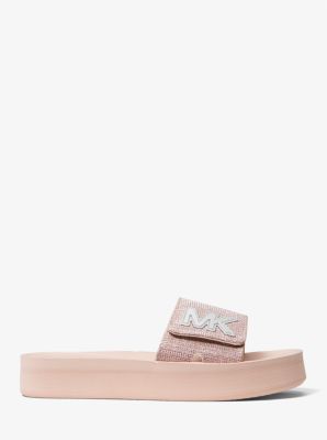 Michael kors slides store glitter