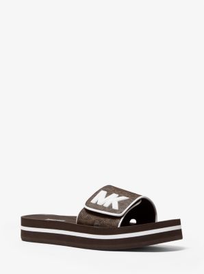 Logo Platform Slide Sandal Michael Kors