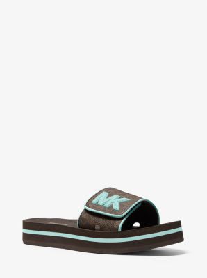 mk logo sandals