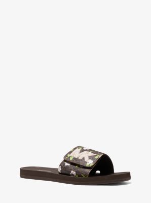 MK Printed Logo Slide Sandal image number 0