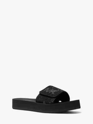 Michael kors shelly clearance leather slide