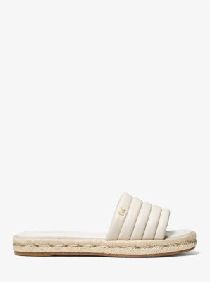 michael kors leather slides