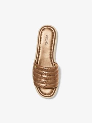 Royce Metallic Snake Embossed Leather Slide Sandal image number 2