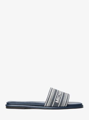 Sadler Striped Logo Jacquard Slide Sandal