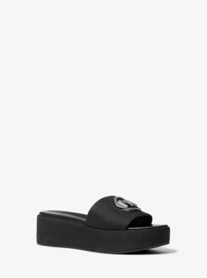 Sadler Logo Jacquard Wedge Sandal | Michael Kors