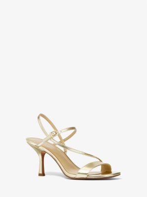 Tasha Metallic Leather Sandal Michael Kors Canada