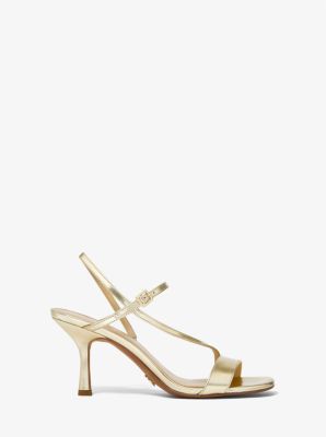 Tasha Metallic Leather Sandal Michael Kors Canada