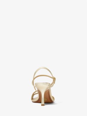 Tasha Metallic Leather Sandal Michael Kors Canada