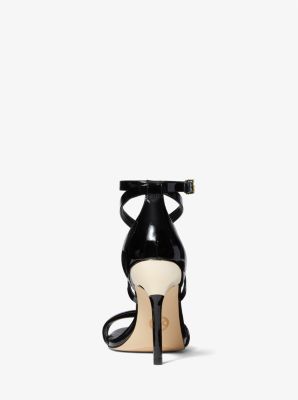 Astrid Patent Leather Sandal in BLACK | Michael Kors