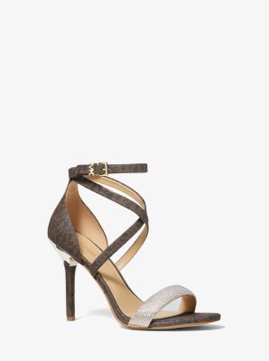 Astrid Embellished Signature Logo Sandal | Michael Kors