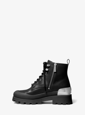 Payton Leather Combat Boot Michael Kors