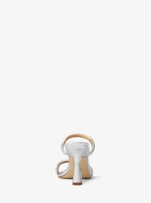 【Michael Kors】Clara Embellished Snake Embossed Sandal Amara Metallic Snake Embossed Leather Sandal | Michael Kors [US]