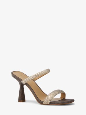 Clara Embellished Signature Logo Sandal