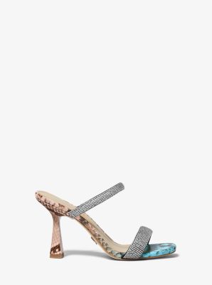 【Michael Kors】Clara Embellished Snake Embossed Sandal Clara Embellished Snake Embossed Sandal | Michael Kors [US]