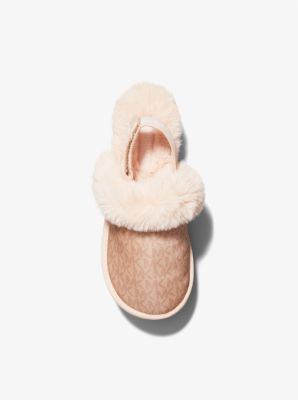 Michael kors faux hot sale fur slippers