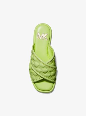 Gideon Logo Embossed Slide Sandal | Michael Kors