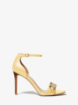 Izzy Embellished Leather Sandal in BUTTERCUP | Michael Kors