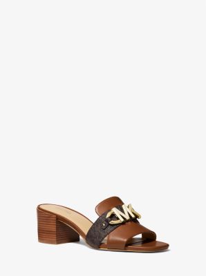Izzy Logo Embellished Leather Mule image number 0